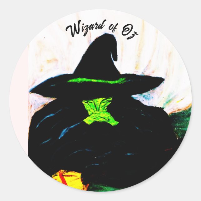 WICKED MELTING WITCH CLASSIC ROUND STICKER (Front)