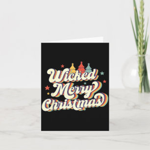 Wicked Merry Christmas Retro Groovy New England Xm Card