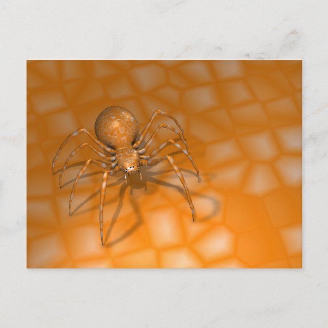 Wicked Orange Spider Postcard (Front)