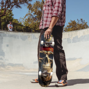 Wicked Pirate Skull Skateboard