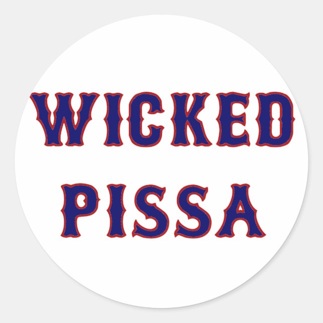 Wicked Pissa Classic Round Sticker (Front)