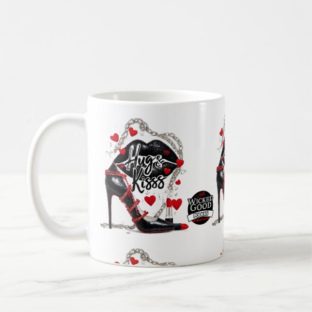 Wicked Polka Radio Hugs and Kisses Mug (Left)