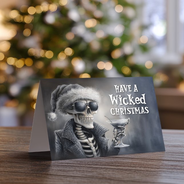Wicked Skeleton Christmas Holiday Card (Creator Uploaded)