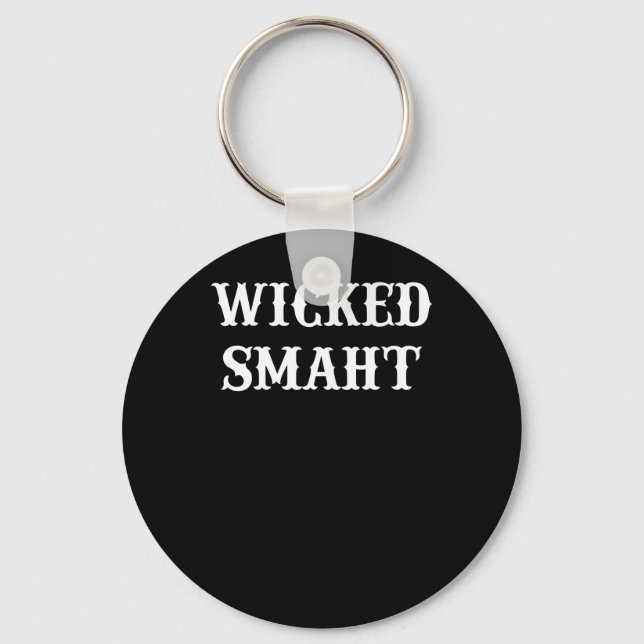 Wicked Smaht  T-Shirt Tee Keychain (Front)