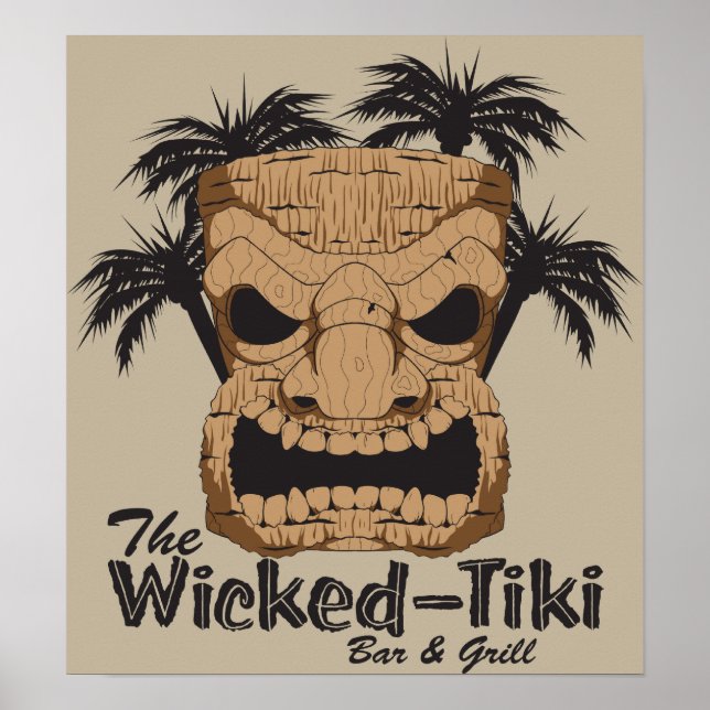 Wicked Tiki Bar Poster (Front)