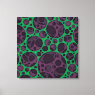 Wicked Trippy Abstract Slime Holes Design Pattern Canvas Print