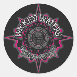 Wicked Waters Pink Logo Stickers