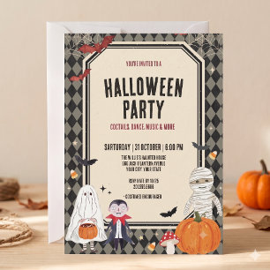 Wicked Whimsy Little Ghost Halloween Party  Invitation
