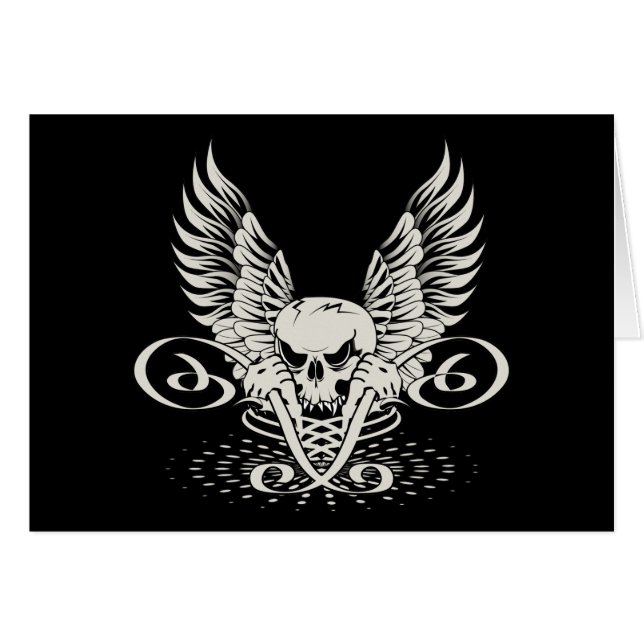 Wicked Winged Skull (Front Horizontal)