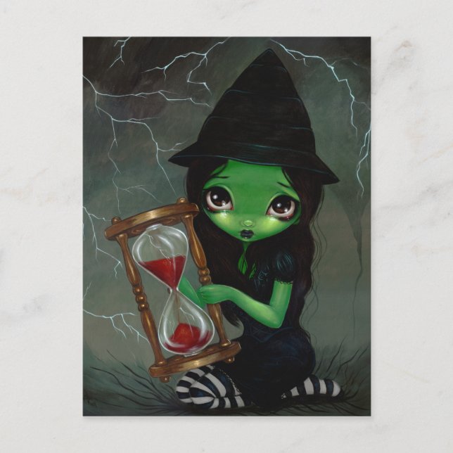 Wicked Witch and Her Hourglass Postcard (Front)