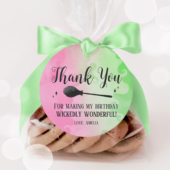 Wicked Witch Birthday Round Favour Tags (Wicked Witch Birthday Favor Tag)
