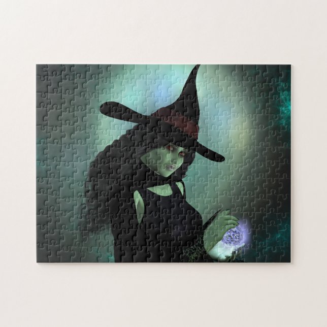 Wicked Witch Casting a Spell Jigsaw Puzzle (Horizontal)