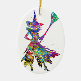 Wicked Witch Ceramic Ornament