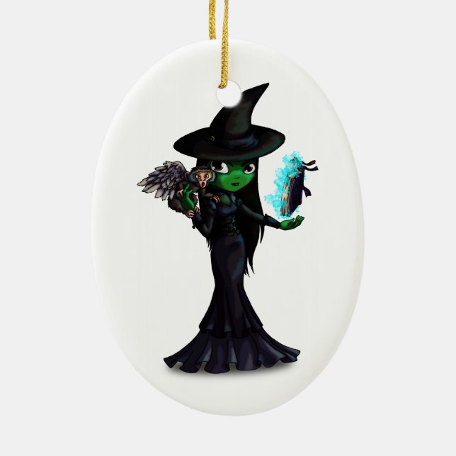 Wicked Witch Ceramic Ornament (Back)