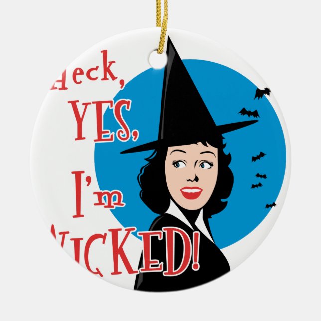 Wicked Witch Ceramic Ornament (Front)