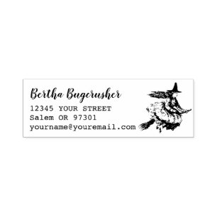 Wicked Witch Custom Name Return Address Self-inking Stamp