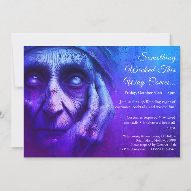 Wicked Witch Halloween Costume Fête Invitation (Devant)