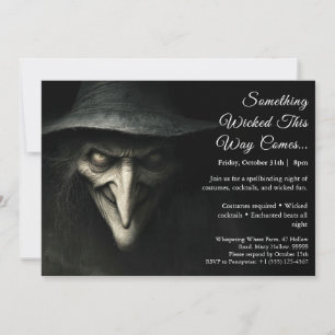 Wicked Witch Halloween Costume Fête Invitation