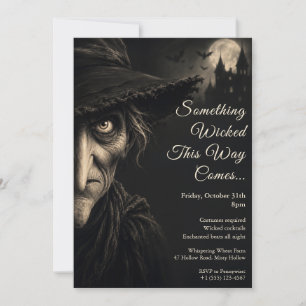 Wicked Witch Halloween Costume Party Invitation