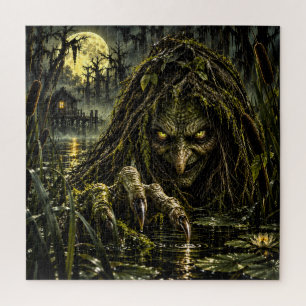 Wicked Witch Halloween Costume Party Jigsaw Puzzle