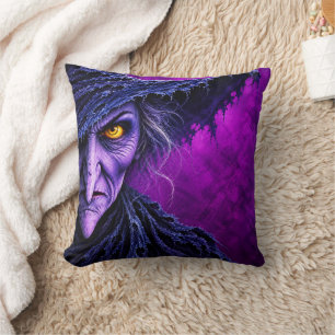 Wicked Witch Halloween Costume Party Throw Pillow