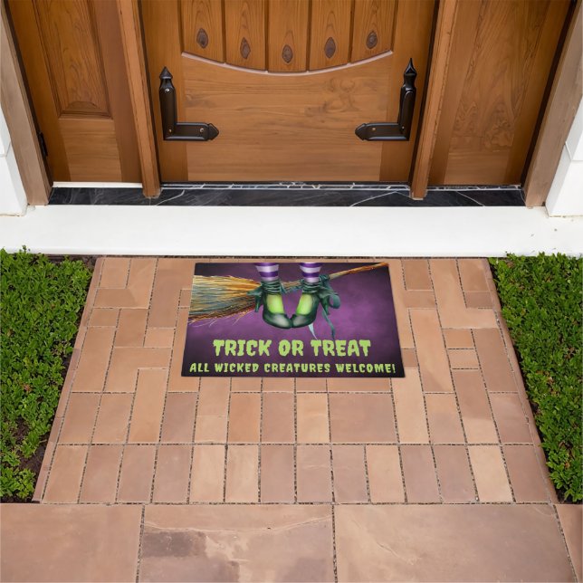 Wicked Witch Halloween Doormat (Outdoor)