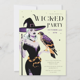 Wicked Witch Halloween Party Invitation