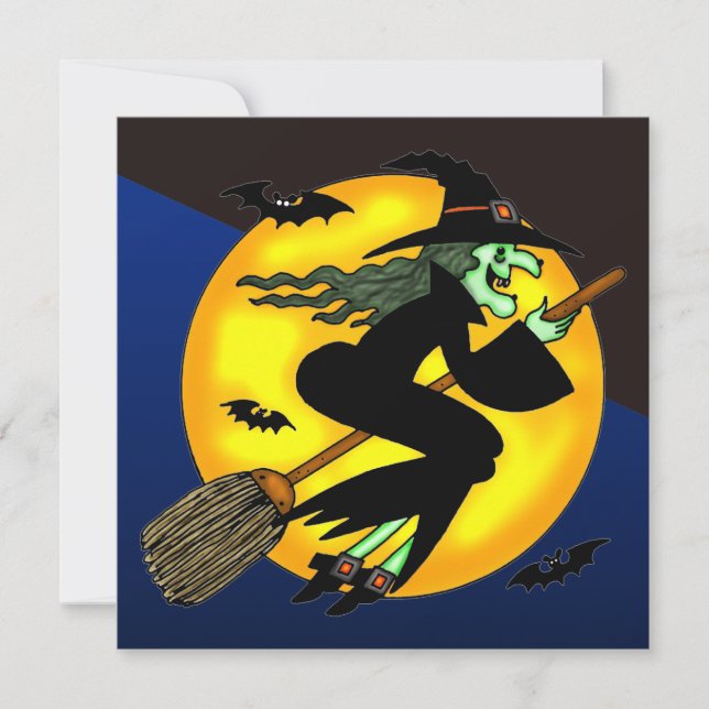Wicked Witch Halloween Party Invitation (Front)
