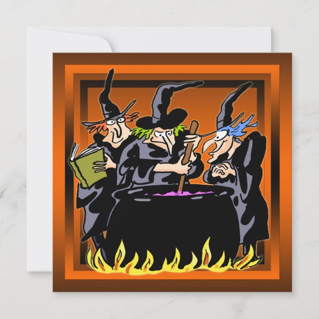 Wicked Witch Halloween Party Invitation (Front)
