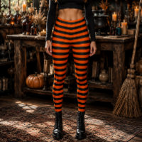 Wicked Witch Orange and Black Striped Halloween