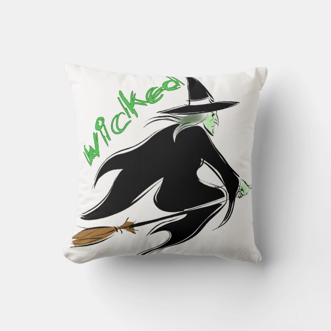 Wicked Witch Pillow! Throw Pillow (Front)
