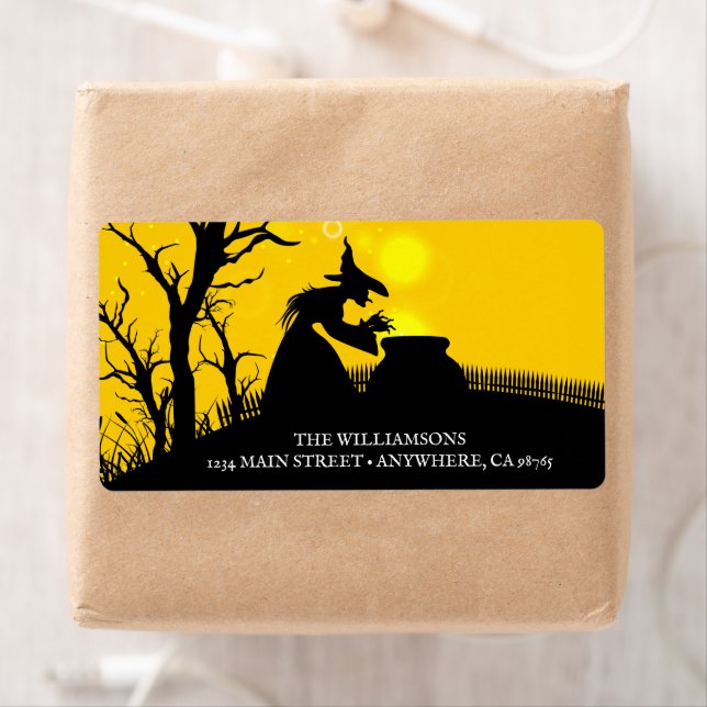 Wicked Witch Silhouette Halloween Adresse de retou (En situation)