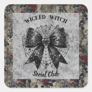 Wicked Witch Social Club Coquette Square Sticker