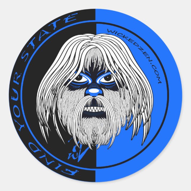 Wicked Yeti Classic Round Sticker (Front)