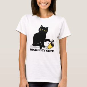 Wickedly Cute Black Cat T-Shirt