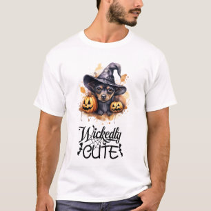 Wickedly Cute Dachshund Witch T-Shirt