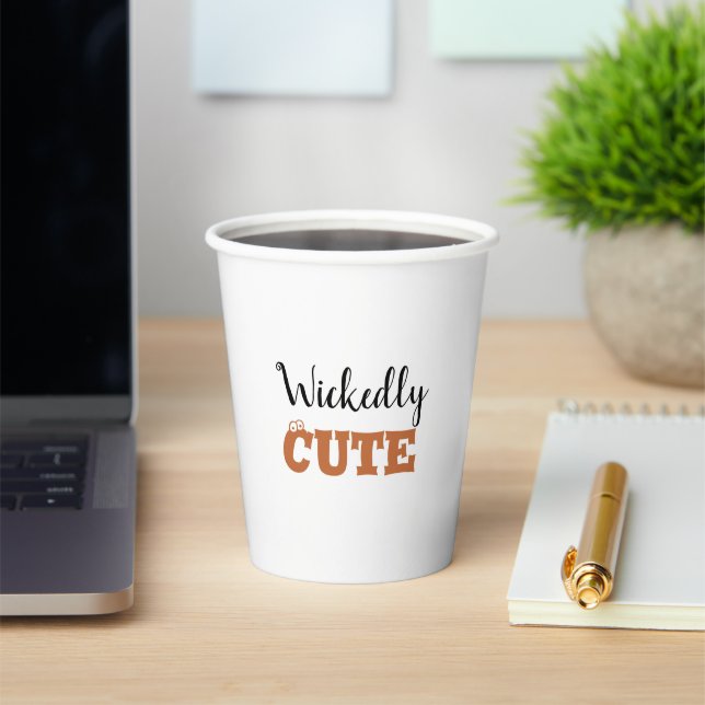 Wickedly Cute Halloween Witch | Spooky Adorable  Paper Cups (Insitu)