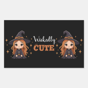 Wickedly Cute Halloween Witch   Spooky Adorable  Sticker