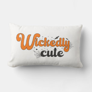 Wickedly cute - pattern for magical Halloween nigh Lumbar Pillow