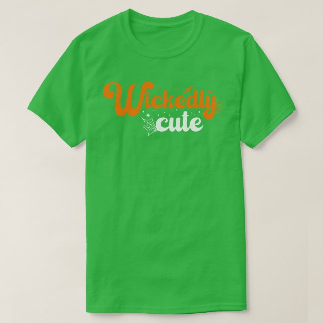 Wickedly cute pattern for magical Halloween night  T-Shirt (Design Front)