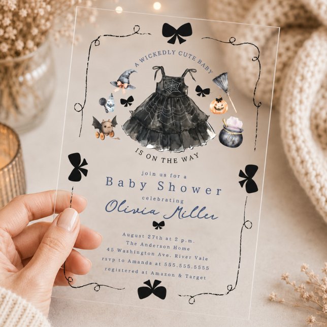 Wickedly Cute Witch Baby Shower Invitation (Creator Uploaded)
