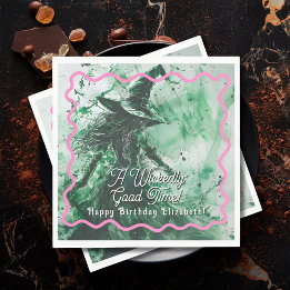 Wickedly Good Time Personalized Happy Birthday Napkin