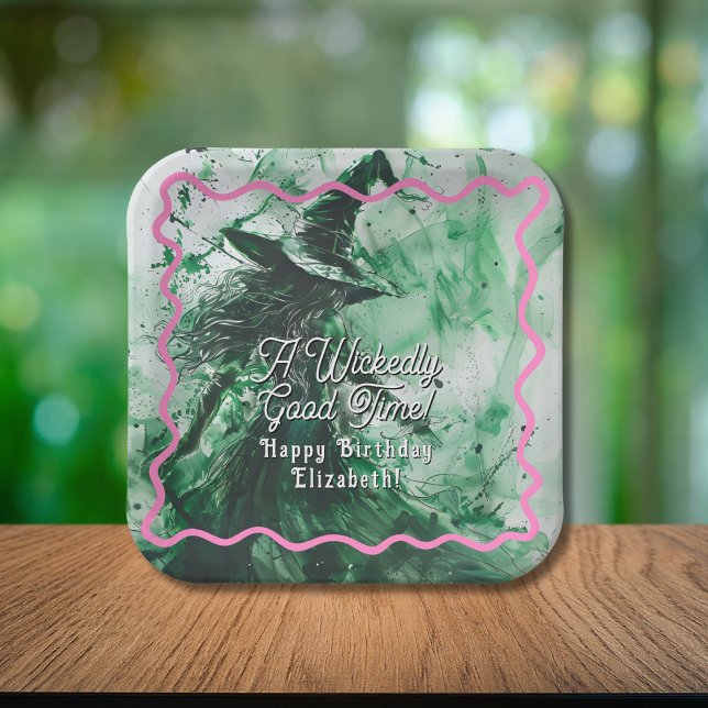 Wickedly Good Time Personalized Happy Birthday Paper Plate (Creator Uploaded)