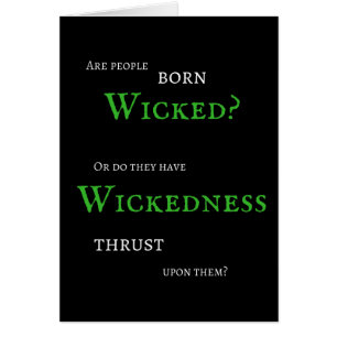 Wickedness Card - Blank Inside