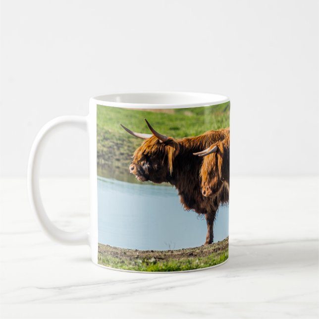 Wicken Fen cows Coffee Mug (Left)
