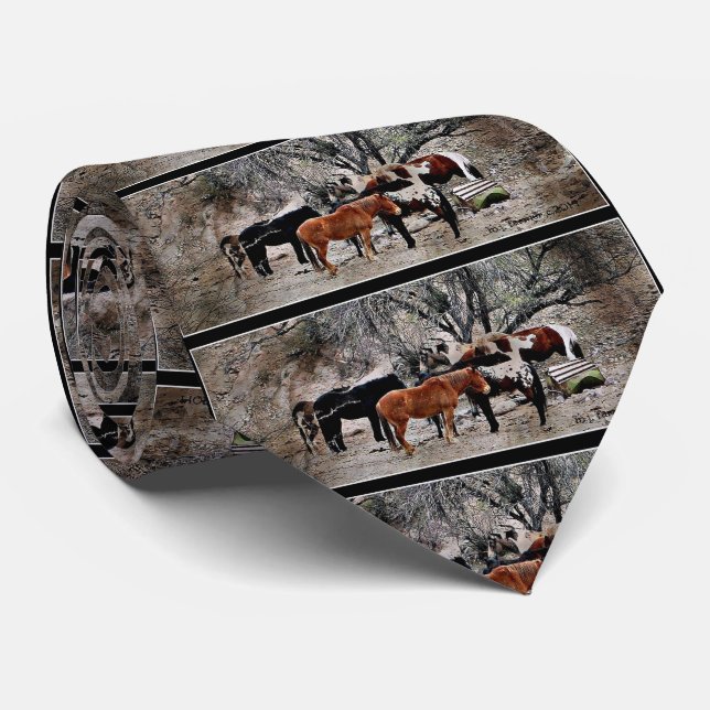 Wickenburg Horses Men's Tie (Rolled)