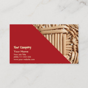 Wicker basket closeup business card