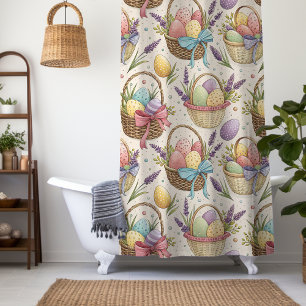 Wicker Basket Easter Eggs with Lavender