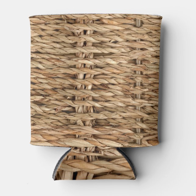 Wicker basket, high-resolution texture. can cooler (Front)