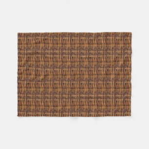 Wicker Basket Pattern Fleece Blanket